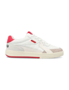 Palm Angels Man Sneakers White Size 11 Soft Leather In White Red