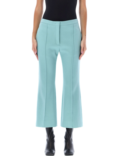 Jil Sander Mid-rise Cropped Trousers In Blue