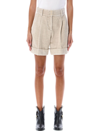 See By Chloé High-waisted Corduroy Shorts In Milk