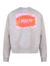 Marni Logo Brushstroke Crewneck Sweatshirt In Grey