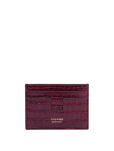 Tom Ford Card Holder In Red
