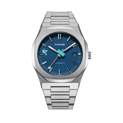 D1 Milano Watch Automatic Bracelet 41.5mm In Blue/silver