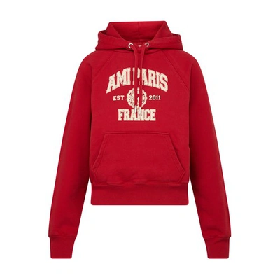 Ami Alexandre Mattiussi Hoodie In Rosso