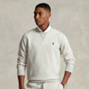 Polo Ralph Lauren Double Knit Crew Neck Sweatshirt In Lt Sport Heather/polo Bla