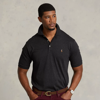 Polo Ralph Lauren Soft Cotton Polo Shirt In Black Marl Heather