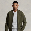 Ralph Lauren Double-knit Bomber Jacket In Company Olive