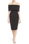 Vince Camuto Popover Cocktail Dress In Black