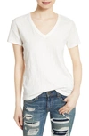 Rag & Bone The Vee Slub Pima Cotton-jersey T-shirt In Bright White