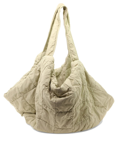 Lemaire Quilted Zipped Tote Bag In Beige