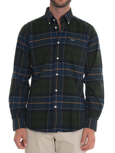 Barbour Check-pattern Button-up Shirt In Green