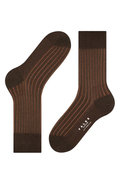 Falke Shadow Cotton Socks In Brown