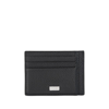 HUGO BOSS Card Holder in Italian Leather with Engraved-Logo Plate
