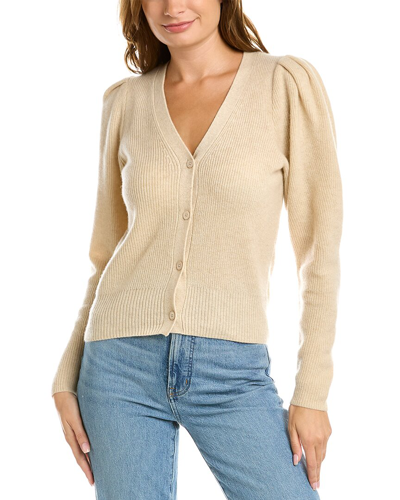 Design History Puff Sleeve Cashmere Sweater In Beige