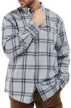Barbour Singsby Plaid Button-up Shirt In Grey Marl