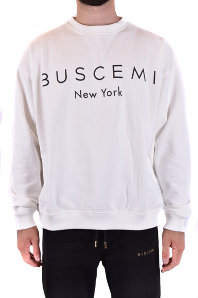 Buscemi Logo-print Cotton Sweatshirt In White