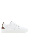 Herno Leather Trainers With Insert In White