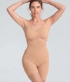 Honeylove Firm Control High-waist Superpower Mid-thigh Shaper In Sand