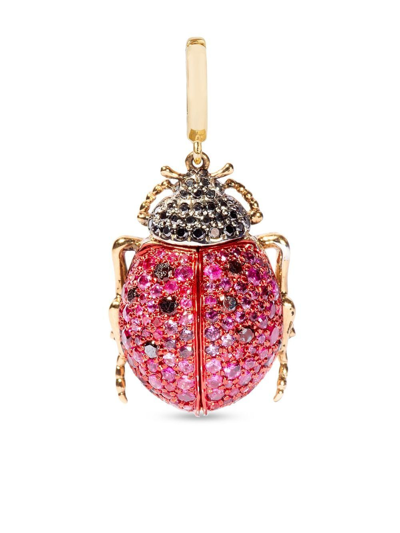 Annoushka 18kt Yellow Gold Ladybird Locket Multi-stone Charm