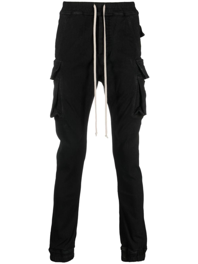 Rick Owens Drawstring Skinny Trousers In 09 Black