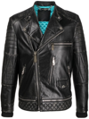 PHILIPP PLEIN ZIPPED BIKER JACKET