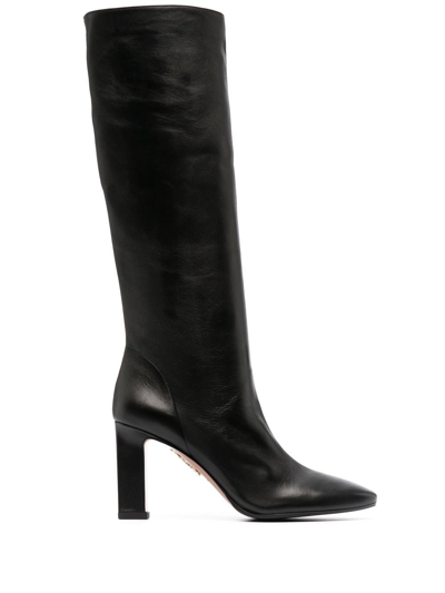 Aquazzura Manzoni Knee-high Boots In Black