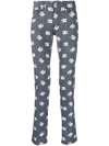 Dolce & Gabbana Slim-cut Monogram-print Jeans In Blau