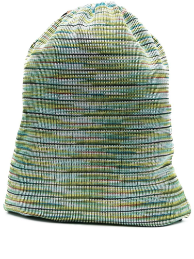 Missoni Knitted Drawstring Backpack In Green