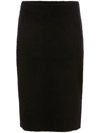 Jw Anderson Slit-detail Knitted Pencil Skirt In Black