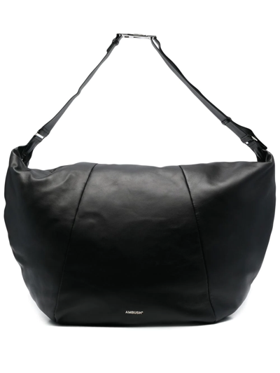 Ambush Carry-all Leather Bag In Schwarz