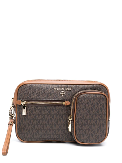 Michael Kors Monogram Multi Zip Pouches In Brown | ModeSens