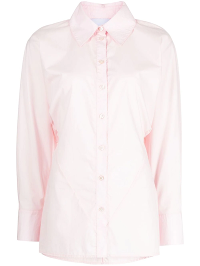 Erika Cavallini Fitted Button-up Shirt In Rosa