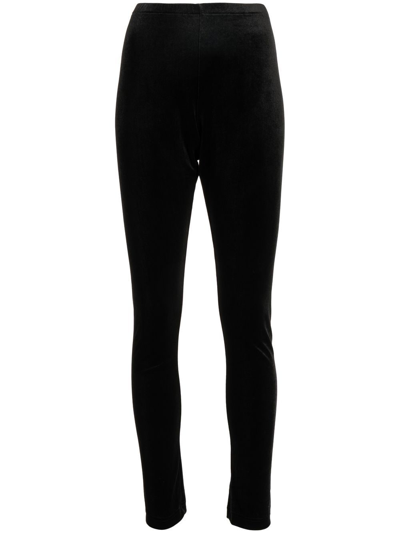 Junya Watanabe Black Black Velvet Skinny Trousers