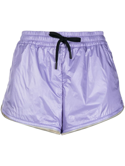 Moncler Drawstring-fastening Track Shorts In Purple