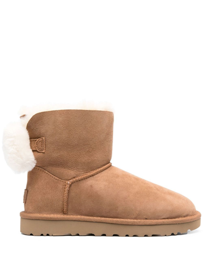Ugg Mini Bailey Ankle Boots In Chestnut