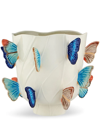 Bordallo Pinheiro Cloudy Butterflies Vase In Neutrals