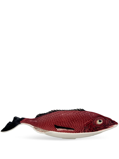 Bordallo Pinheiro Peixes Servierplatte Mit Fischform In Red