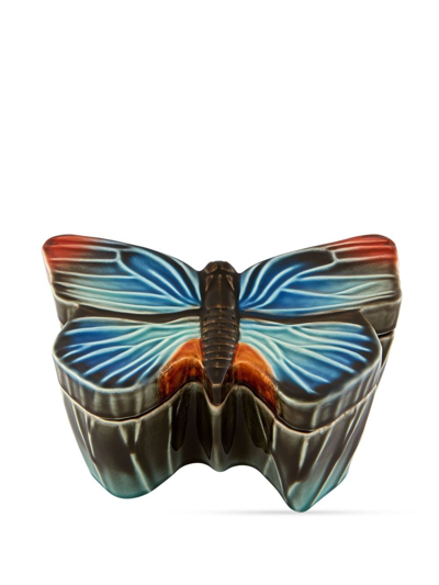 Bordallo Pinheiro 'cloudy Butterflies' Box In Brown
