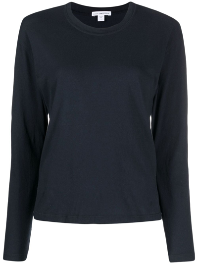James Perse Long-sleeve Round-neckt-shirt In Multicolour