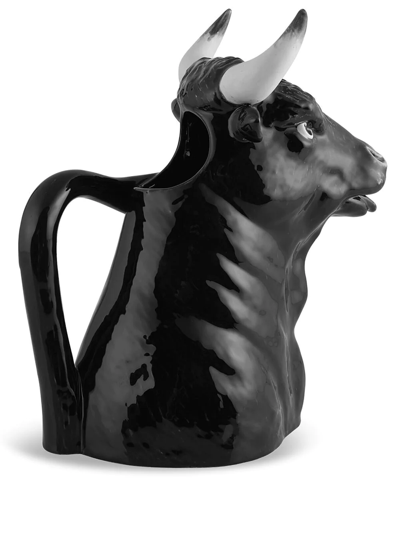 Bordallo Pinheiro 'jarros' Bull Pitcher In Black