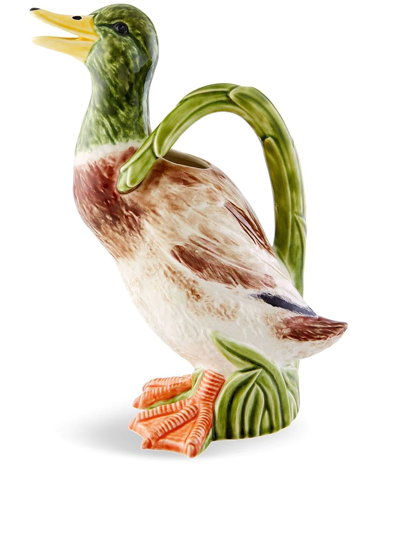 Bordallo Pinheiro 'jarros' Duck Pitcher In Green