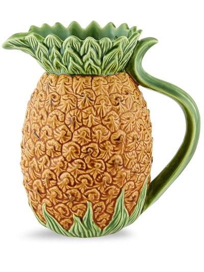 Bordallo Pinheiro 'ananás' Pineapple Pitcher In Brown