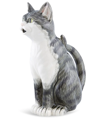 Bordallo Pinheiro Cat Pitcher In Grey