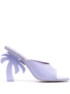 Palm Angels Woman Sandals Lilac Size 10 Soft Leather In Purple