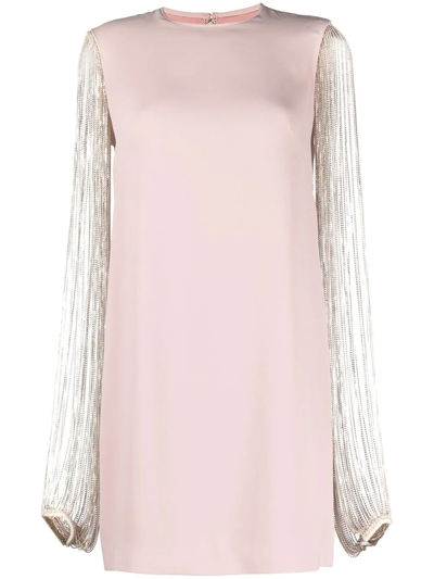 Costarellos Valencia Crystal-embellished Shift Dress In Rosa