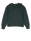 ABEL & LULA LOGO-PLAQUE RUFFLE-COLLAR JUMPER