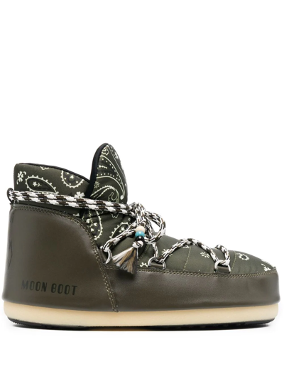 Alanui X Moon Boot Full Moon Bandana Boots In Grün