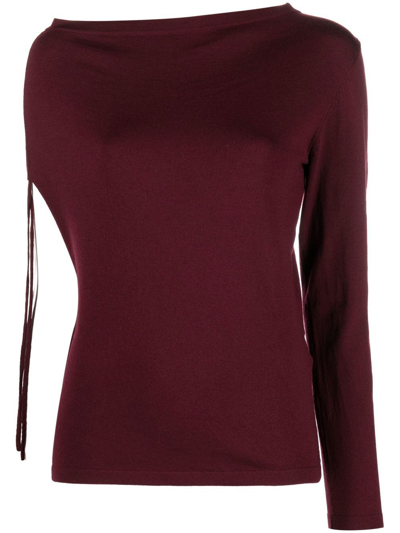 P.a.r.o.s.h One-sleeve Knit Top In Rot