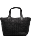 Veecollective Small 'porter' Gridded Nylon Quilt Tote Bag In Schwarz