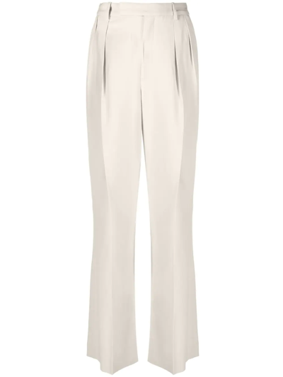 Axel Arigato Jackie Pleated Straight Trousers In Neutrals