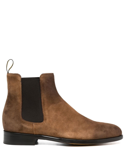 Doucal's Suede Chelsea Boots In Braun